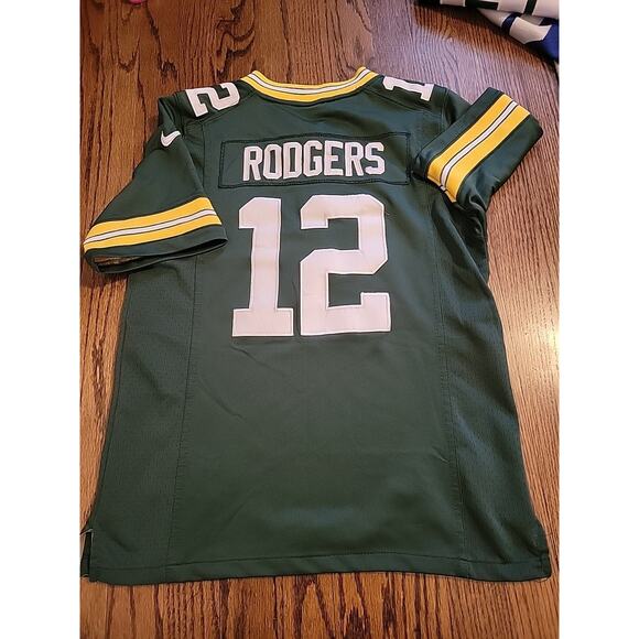 Nike Aaron Rodgers Green Bay Packers Jersey Youth Size Medium 10-12 Football - Picture 8 of 9